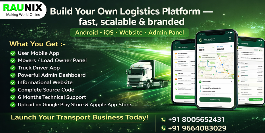 Truck Booking & Transport Movers Load Owner App & Website